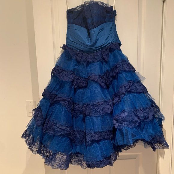 Betsey Johnson Royal Blue Tea Party Dress - Picture 2 of 4